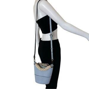 Sanctuary Light Blue Sport Rope Bucket crossbody over the shoulder Bag Purse